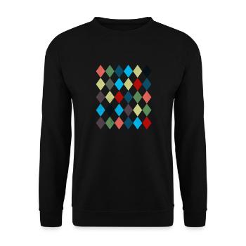 Rhombus White Red Costume Halloween Suit - Unisex Sweatshirt - black - Front - Alina (178cm) & Michal (187cm)