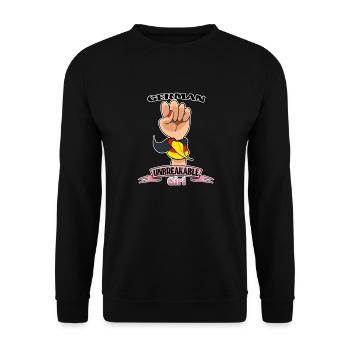 German Girl Unbreakable I German Heritage I - Unisex Pullover - Schwarz - Vorne - Alina (178cm) & Michal (187cm)