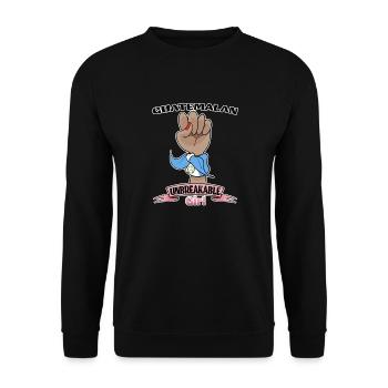 Guatemalan Girl Unbreakable I Heritage Guatemala - Unisex Sweatshirt - black - Front - Alina (178cm) & Michal (187cm)