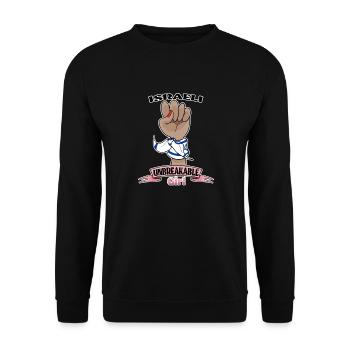 Israeli Girl Unbreakable I Israeli Heritage I - Unisex Sweatshirt - black - Front - Alina (178cm) & Michal (187cm)