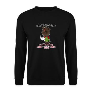 Madagascar Girl Unbreakable I Madagascar Heritage - Unisex Pullover - Schwarz - Vorne - Alina (178cm) & Michal (187cm)