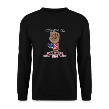 Malaysian Girl Unbreakable Malaysian Heritage - Unisex Sweatshirt - black - Front - Alina (178cm) & Michal (187cm)