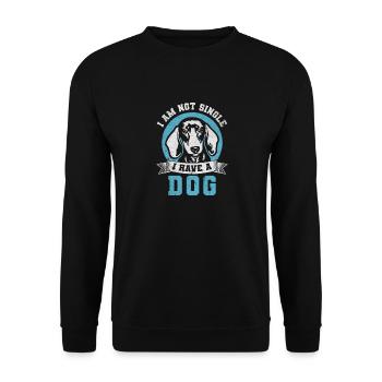 Je ne suis pas célibataire J’ai un chien chien amour - Sweat-shirt Unisexe - noir - Devant - Alina (178cm) & Michal (187cm)