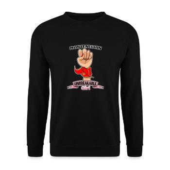 Montenegrin Girl Unbreakable I Heritage - Unisex Sweatshirt - black - Front - Alina (178cm) & Michal (187cm)