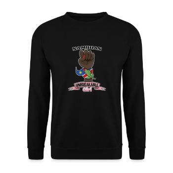 Namibian Girl Unbreakable I Namibian Heritage I - Unisex Sweatshirt - black - Front - Alina (178cm) & Michal (187cm)