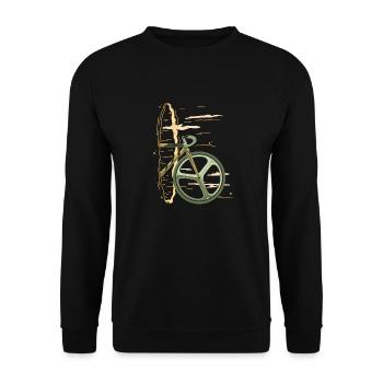 Portail vélo trou noir pour vélos - Sweat-shirt Unisexe - noir - Devant - Alina (178cm) & Michal (187cm)