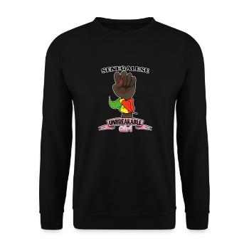 Fille sénégalaise Unbreakable Héritage sénégalais - Sweat-shirt Unisexe - noir - Devant - Alina (178cm) & Michal (187cm)
