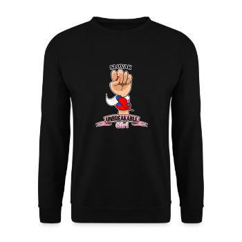 Slovak Girl Unbreakable I Slovak Heritage I - Unisex Sweatshirt - black - Front - Alina (178cm) & Michal (187cm)