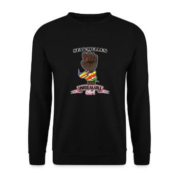 Seychelles Girl Unbreakable I Heritage Seychelles - Sweat-shirt Unisexe - noir - Devant - Alina (178cm) & Michal (187cm)