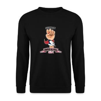 Fille serbe incassable I Héritage serbe I - Sweat-shirt Unisexe - noir - Devant - Alina (178cm) & Michal (187cm)