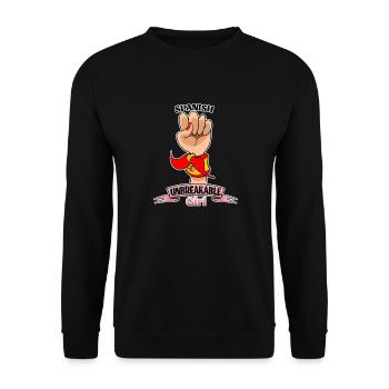 Spanish Girl Unbreakable I Spanish Heritage I - Unisex Pullover - Schwarz - Vorne - Alina (178cm) & Michal (187cm)