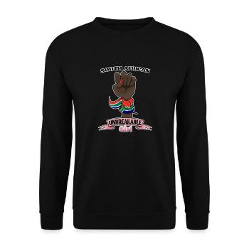 South African Girl Unbreakable I Heritage South - Unisex Sweatshirt - black - Front - Alina (178cm) & Michal (187cm)