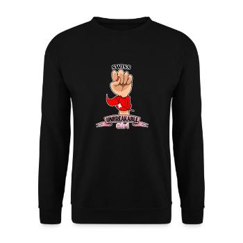 Fille suisse incassable I Héritage suisse I - Sweat-shirt Unisexe - noir - Devant - Alina (178cm) & Michal (187cm)