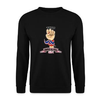 Thai Girl Unbreakable I Thai Heritage I Thailand - Unisex Sweatshirt - black - Front - Alina (178cm) & Michal (187cm)