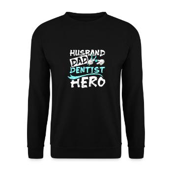 Mari papa dentiste héros - Sweat-shirt Unisexe - noir - Devant - Alina (178cm) & Michal (187cm)