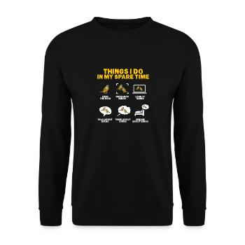 Molinasittich Perroquet Oiseau Perruche du Soleil - Sweat-shirt Unisexe - noir - Devant - Alina (178cm) & Michal (187cm)