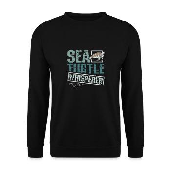 Sea turtle whisperer - Unisex Sweatshirt - black - Front - Alina (178cm) & Michal (187cm)