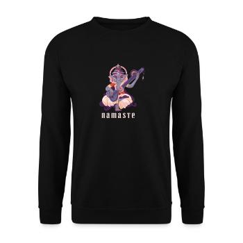 India God Shiva Hinduism Ganesha Deity - Unisex Sweatshirt - black - Front - Alina (178cm) & Michal (187cm)