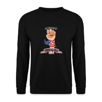 American Girl Unbreakable I American Heritage I - Unisex Pullover - Schwarz - Vorne - Alina (178cm) & Michal (187cm)