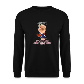 Dutch Girl Unbreakable I Dutch Heritage I - Unisex Pullover - Schwarz - Vorne - Alina (178cm) & Michal (187cm)