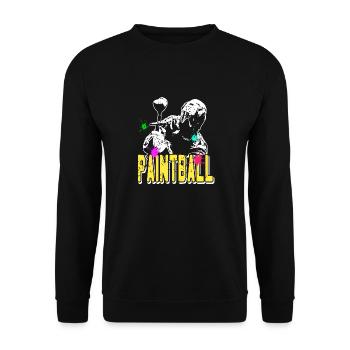 Joueur de paintball rétro vintage cool - Sweat-shirt Unisexe - noir - Devant - Alina (178cm) & Michal (187cm)