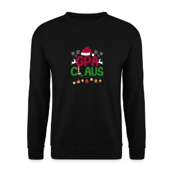 Santa Matching Family Grandpa Christmas Pyjamas Gpa - Unisex Sweatshirt - black - Front - Alina (178cm) & Michal (187cm)