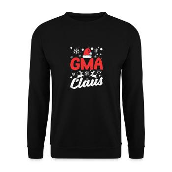 Gma Claus Père Noël Pyjama de Noël drôle de grand-mère - Sweat-shirt Unisexe - noir - Devant - Alina (178cm) & Michal (187cm)