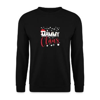 Père Noël Drôle Pyjama Maman Noël PJs Maman - Sweat-shirt Unisexe - noir - Devant - Alina (178cm) & Michal (187cm)