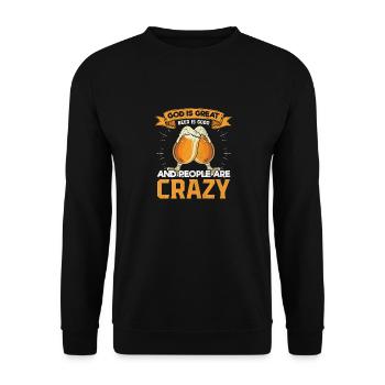 Drôle de bière Buveur de bière Buveur de bière Brasseur Motif - Sweat-shirt Unisexe - noir - Devant - Alina (178cm) & Michal (187cm)