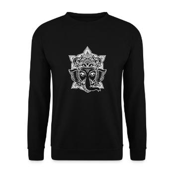 India God Shiva Hinduism Ganesha Deity - Unisex Sweatshirt - black - Front - Alina (178cm) & Michal (187cm)