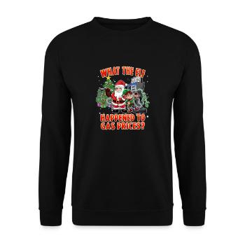 Ce que l’Elf 2022 Prix élevés de l’essence Humour Noël - Sweat-shirt Unisexe - noir - Devant - Alina (178cm) & Michal (187cm)