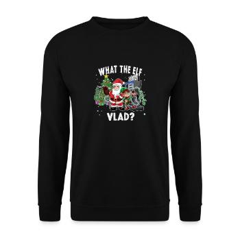 What the Elf High Gas Prices Christmas Funny - Unisex Sweatshirt - black - Front - Alina (178cm) & Michal (187cm)