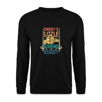daddy's little fishing buddy - Unisex Sweatshirt - black - Front - Alina (178cm) & Michal (187cm)