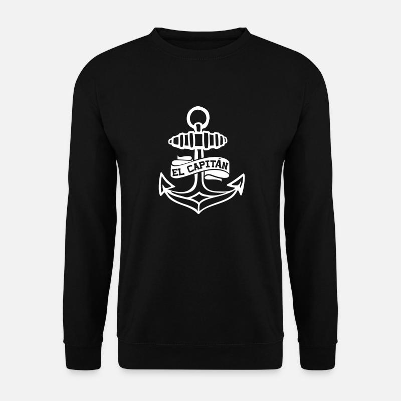 El Capitan Captain Captitán Boat Anker Seemann - Unisex Pullover - Schwarz