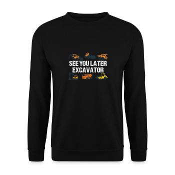 See you later excavator toddler Boy Kids - Unisex Sweatshirt - black - Front - Alina (178cm) & Michal (187cm)