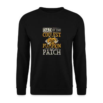 Papa de la citrouille la plus cool du patch Halloween - Sweat-shirt Unisexe - noir - Devant - Alina (178cm) & Michal (187cm)