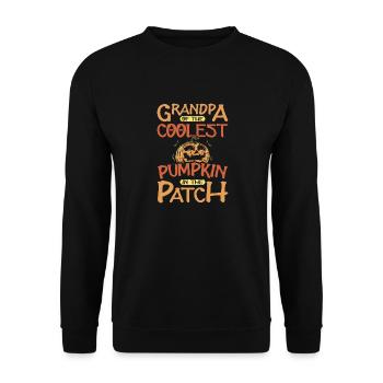 Grand-père la citrouille la plus cool dans le patch Halloween - Sweat-shirt Unisexe - noir - Devant - Alina (178cm) & Michal (187cm)