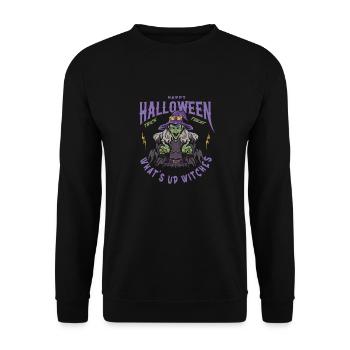 WHAT´S UP WITCHES - Unisex Pullover - Schwarz - Vorne - Alina (178cm) & Michal (187cm)