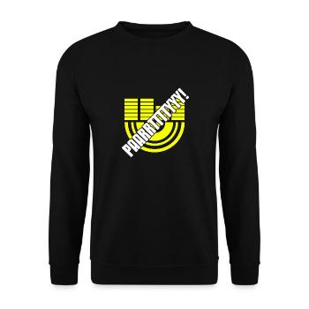 PAARRTTYYY! Super Retro Party DJ Cool T-Shirt - Sweat-shirt Unisexe - noir - Devant - Alina (178cm) & Michal (187cm)