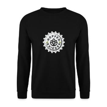Hopfenkrieger Saufen Lustiges Bier Liebhaber Biert - Unisex Pullover - Schwarz - Vorne - Alina (178cm) & Michal (187cm)