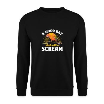 Molinasittich Perroquet Oiseau Perruche du Soleil - Sweat-shirt Unisexe - noir - Devant - Alina (178cm) & Michal (187cm)