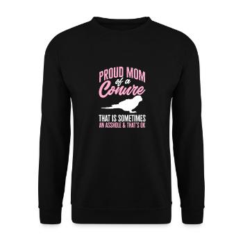 Molinasittich Perroquet Oiseau Perruche du Soleil - Sweat-shirt Unisexe - noir - Devant - Alina (178cm) & Michal (187cm)