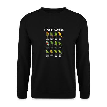 Molinasittich Perroquet Oiseau Perruche du Soleil - Sweat-shirt Unisexe - noir - Devant - Alina (178cm) & Michal (187cm)