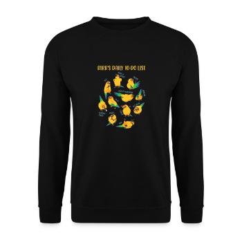 Molinasittich Perroquet Oiseau Perruche du Soleil - Sweat-shirt Unisexe - noir - Devant - Alina (178cm) & Michal (187cm)