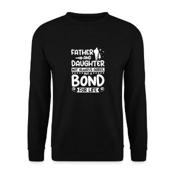 Père et fille un lien pour la vie - Sweat-shirt Unisexe - noir - Devant - Alina (178cm) & Michal (187cm)
