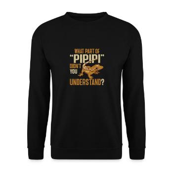 Kronengecko Eidechse Reptil Herpetologe - Unisex Pullover - Schwarz - Vorne - Alina (178cm) & Michal (187cm)