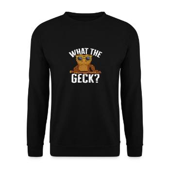 Lézard Gecko couronné Herpétologiste des reptiles - Sweat-shirt Unisexe - noir - Devant - Alina (178cm) & Michal (187cm)