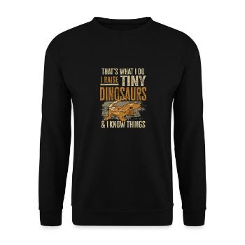 Lézard Gecko couronné Herpétologiste des reptiles - Sweat-shirt Unisexe - noir - Devant - Alina (178cm) & Michal (187cm)