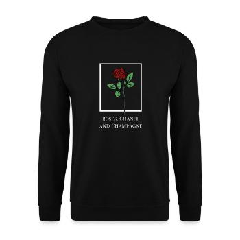Roses, ChaneI and - Unisex Sweatshirt - black - Front - Alina (178cm) & Michal (187cm)