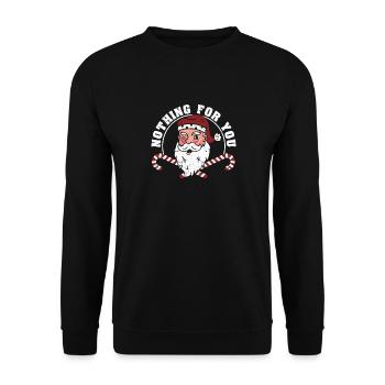 Drôle de Père Noël Pyjama de Noël PJ - Sweat-shirt Unisexe - noir - Devant - Alina (178cm) & Michal (187cm)